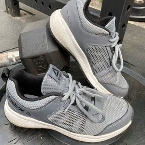 Grey little boys size 2 Reebok shoes